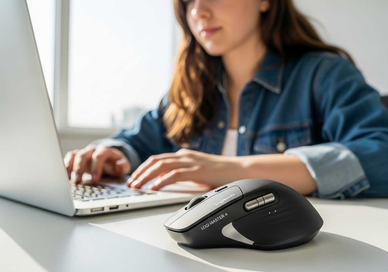 Logitech MX Master 4 Mouse:Smooth Scrolling, Ultimate Precision,Experience Features Made For You
