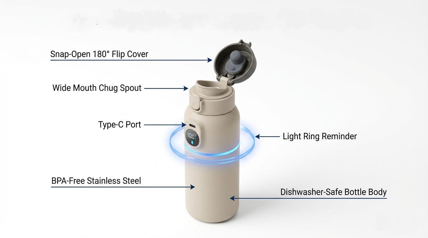 Water Bottle With App